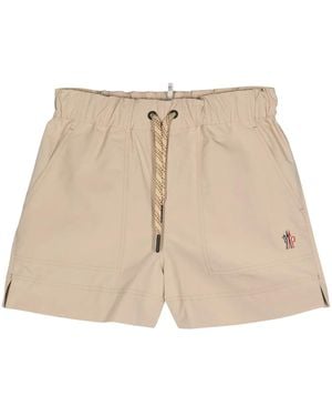 Moncler Logo-Patch Deck Shorts - Natural
