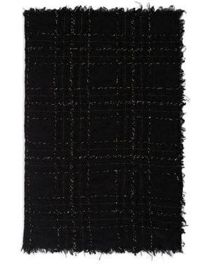 Faliero Sarti Écharpe Frangée New Diletta À Carreaux - Noir