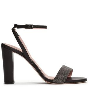 Fabiana Filippi Bead-Embellished Block-Heel Sandals - Black