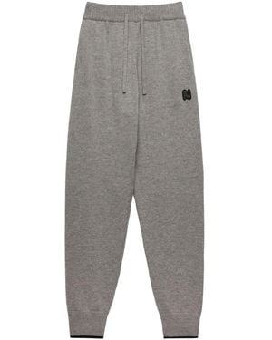 MSGM ロゴ ニットトラックパンツ - グレー