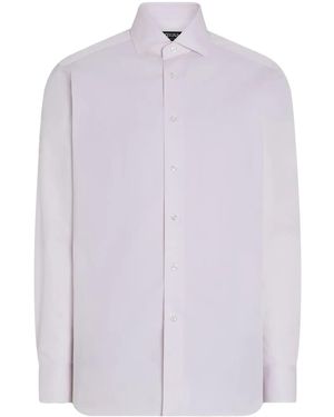 ZEGNA Camicia A Righe - Viola