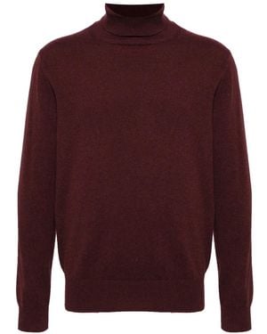 N.Peal Cashmere Trafalgar Roll Neck Sweater - Red