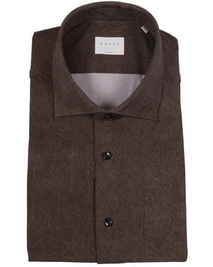 Xacus Cutaway-collar shirt - Braun
