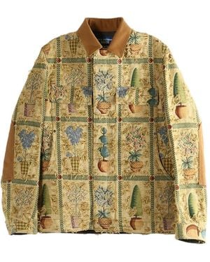 Junya Watanabe Fringed Print Jacket - Metallic