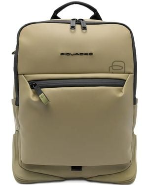 Piquadro Corner 2.0 Zip Backpack - Green
