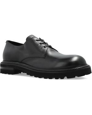 Giorgio Armani Lace-Up Chunky Derby Shoes - Black