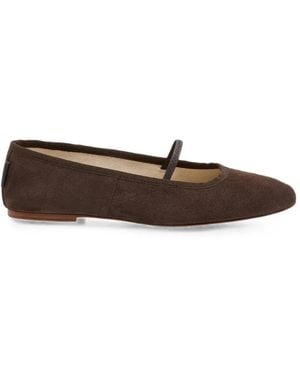 A.P.C. Swan Suede Ballet Flats - White