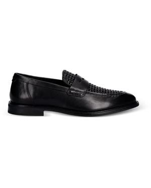 GANT Lozham Leather Loafers - Black