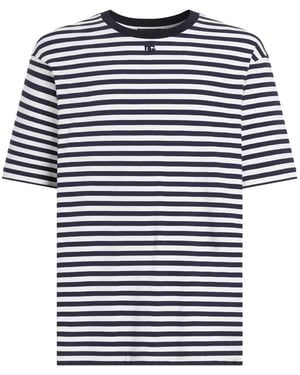 Dolce & Gabbana Striped Jersey T-Shirt - Blue