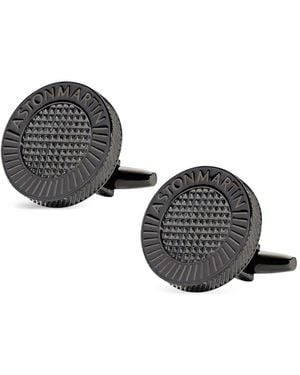 Aston Martin Watches Logo Round Cufflinks - Black