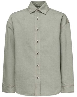 Loewe Button-Fastening Cotton Shirt - Green