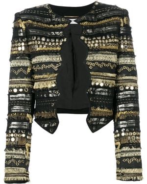 Saint Laurent Embroidered Fitted Jacket - Black
