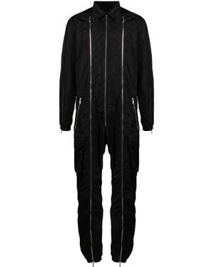 DSquared² Triple Zip Long-Sleeved Jumpsuit - Black