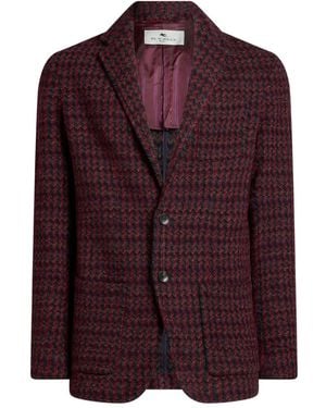 Etro Striped Blazer - Purple