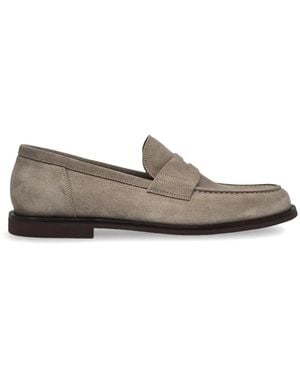 Neil Barrett University Penny Suede Loafers - Grey