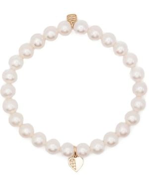 Sydney Evan 14K Pearl And Diamond Charm Bracelet - White