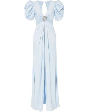 Temperley London Short-Sleeve Gown - Blue