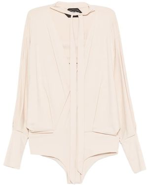 Taller Marmo Tie-Neck Swimsuit - Natural