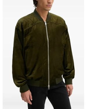 IRO Zip-Fastening Velvet Jacket - Green