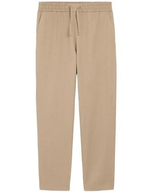 Ami Paris Cotton Elasticated Waist Pants - Natural