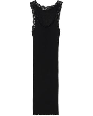 Bimba Y Lola Long Ribbed Vest Top - Black