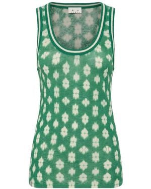 The Upside Latania Wales Floral-Print Tank Top - Green