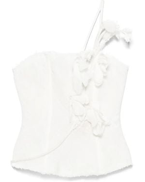 Cult Gaia Oberteil Mit Blumendetail - Weiß