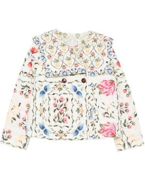 Barbour X Farm Rio Azelia Quilted Jacket - White
