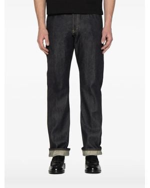 Naked & Famous Vaqueros Rectos Guardian Ii Con Orillo - Negro
