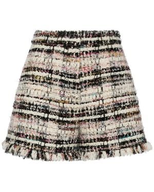 Giambattista Valli Pantalones Cortos De Tweed - Gris