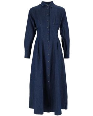 MC2 Saint Barth Alys Denim Midi Dress - Blue