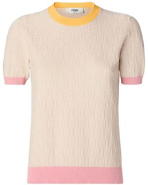 Fendi Cotton And Silk Top - Pink
