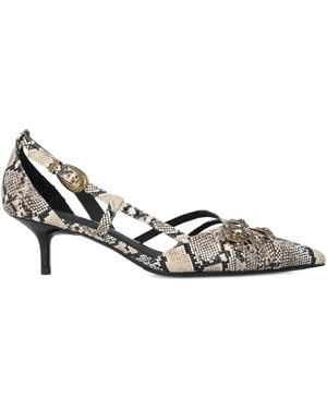 Pinko Snakeskin-Effect Pumps - Metallic
