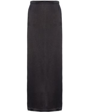 Pinko Grolla Long Skirt With Slit - Black