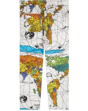 SAINT Mxxxxxx X Dr. Woo World Map Printed Trousers - White