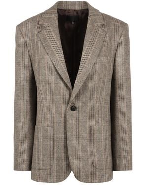 Nili Lotan Geruite Blazer Met Revers - Bruin