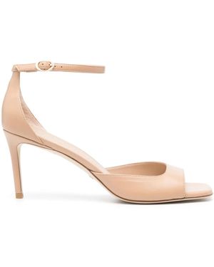 Stuart Weitzman Nudistia Leather Sandals - Natural