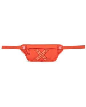 KENZO Logo-Print Belt Bag - Red