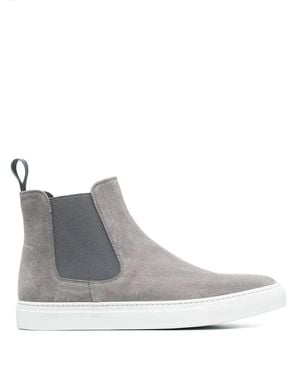 SCAROSSO Elasticated Side-Panel Trainers - Brown