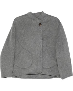 Soeur Windsor Patch-Pocket Jacket - Grey