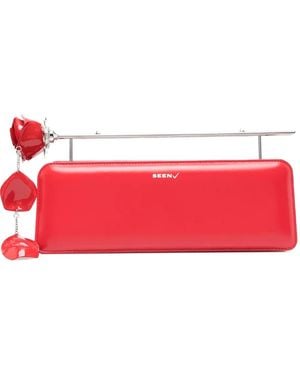 SEEN USERS Rose 11. Embellished Clutch Bag - Red