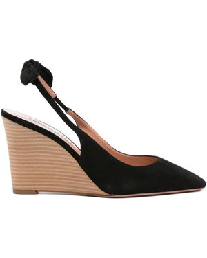 Aquazzura 85Mm Very Bow Tie Pumps - Natural