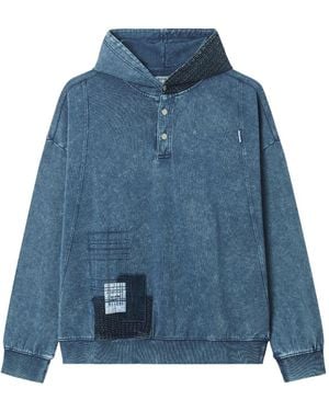 Musium Div. Hoodie Im Patchwork-Look - Blau