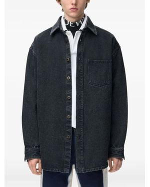Loewe Anagram Denim Cotton Shirt - Blue