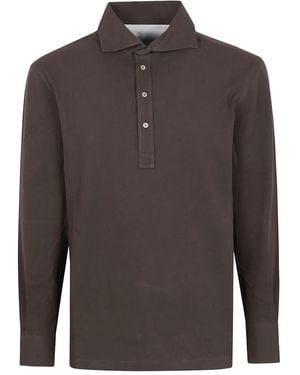 Brunello Cucinelli Polo À Manches Longues - Gris