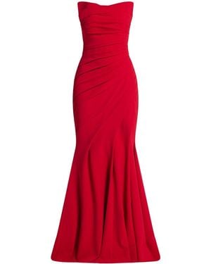 ZEENA ZAKI Trompet Abendkleid - Rot