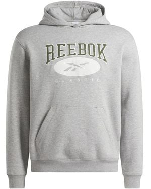 Reebok Classics Archive Essentials Logo-Print Hoodie - Grey