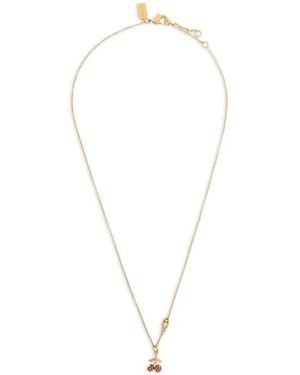 COACH Collar Con Colgante De Cerezas - Blanco