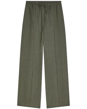 Dries Van Noten Elasticated Viscose Pants - Green