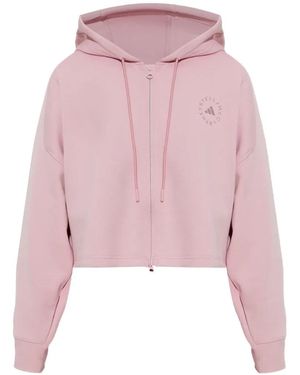 adidas By Stella McCartney X Stella Mccartney Logo-Print Zip-Up Hoodie - Pink